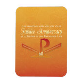 60th Jubileeアニバーサリーヌンパックスクロスオレンジ マグネット (縦)