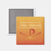 60th Jubileeアニバーサリーヌンパックスクロスオレンジ マグネット (正面/裏面)