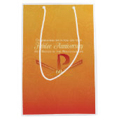 60th Jubileeアニバーサリーヌンパックスクロスオレンジ ミディアムペーパーバッグ (正面)