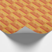 60th Jubileeアニバーサリーヌンパックスクロスオレンジ ラッピングペーパー (角)