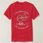 60th Wedding Anniversary - 60 years of Marriage  Tシャツ (デザイン正面)
