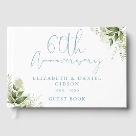 60th Wedding Anniversary Floral Greenery ゲストブック