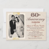 60th Wedding Anniversary Invitation - Custom Photo 招待状 (正面)