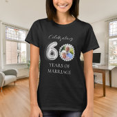 60th wedding anniversary photo diamonds black tシャツ