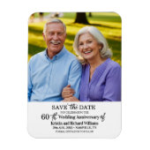 60th Wedding Anniversary Save the Date Photo マグネット (縦)