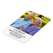 60th Wedding Anniversary Save the Date Photo マグネット (左側)