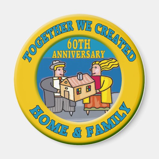 60thweddinganniverssaryb6 マグネット (正面)