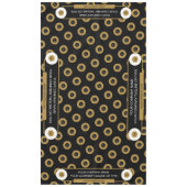 60X104 Trade Show Tablelothロゴ金ゴールドホワイトブラック テーブルクロス (正面)