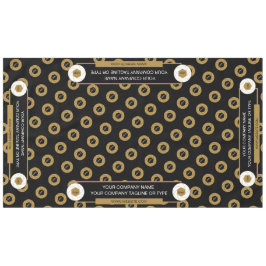 60X104 Trade Show Tablelothロゴ金ゴールドホワイトブラック テーブルクロス