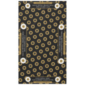 60X104 Trade Show Tablelothロゴ金ゴールドホワイトブラック テーブルクロス (正面)