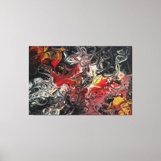 60x40カンバス絵画上のFire Burst Acrylic's キャンバスプリント (正面)