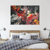 60x40カンバス絵画上のFire Burst Acrylic's キャンバスプリント (インサイチュ (寝室))