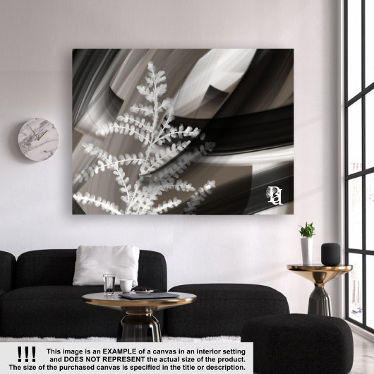 60x40"Terra’s Tender Whisper Abstract Brown Flower キャンバスプリント