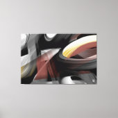 60x40" Trend Abstract Art Black White Powdery キャンバスプリント (正面)