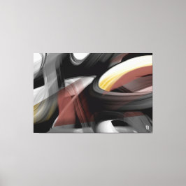 60x40" Trend Abstract Art Black White Powdery キャンバスプリント