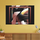 60x40" Trend Abstract Art Black White Powdery キャンバスプリント (インサイチュ (リビング))