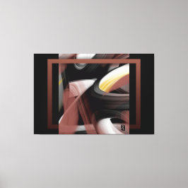 60x40" Trend Abstract Art Black White Powdery キャンバスプリント