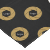 60X84トレードショーテーブルクロスのロゴ金ゴールドホワイトブラック テーブルクロス (アングル)