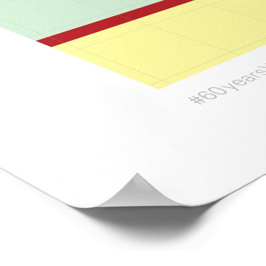 #60YearsYongeタイポグラフィと色 ポスター (角)