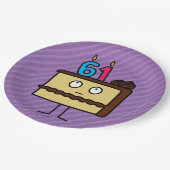 61お誕生日ケーキ(ろうそく) ペーパープレート (アングル)