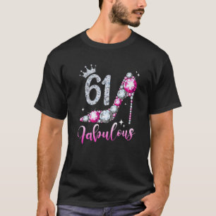 61と素晴らしい61誕生日ハイヒールシューズcrow tシャツ