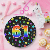 61イベント:はっきりした、おもしろい、カラフル Rainbow 61 ペーパープレート (パーティー)