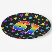 61イベント:はっきりした、おもしろい、カラフル Rainbow 61 ペーパープレート (アングル)