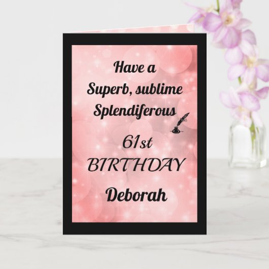 61パーソナライズされた誕生日折りグリーティングカード カード (蘭)