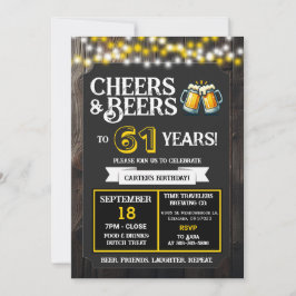 61周年おめでとう!ビールで乾杯 招待状