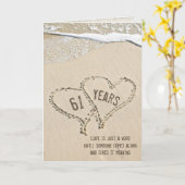 61周年記念ビーチハートカード カード (黄色い花)