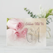 61年の記念日パーティの招待状 招待状 (スタンド正面)