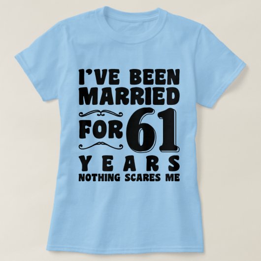 61年間の結婚記念品 Tシャツ (デザイン正面)