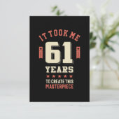 61歳おもしろい- 61誕生日ギフト 出欠カード (スタンド正面)