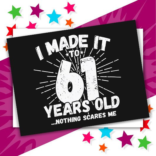 61歳の皮肉なミーム 面白い61歳の誕生日 ポストカード