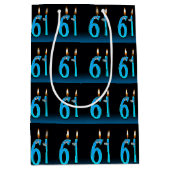 61歳の誕生日おめでとうキャンドル ミディアムペーパーバッグ (正面)