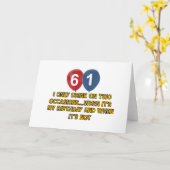 61歳の誕生日のデザイン カード (黄色い花)