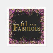 61歳の誕生日 スタンダードカクテルナプキン (正面)