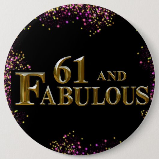 61歳の誕生日 缶バッジ (正面)