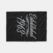 61歳タトゥー恋人誕生年1963 61stバット フリースブランケット (正面(横))