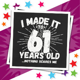 61歳皮肉ミーム61おもしろい誕生日 スタンダードカクテルナプキン