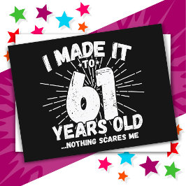 61歳皮肉ミーム61おもしろい誕生日 ポストカード