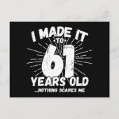 61歳皮肉ミーム61おもしろい誕生日 ポストカード (正面)