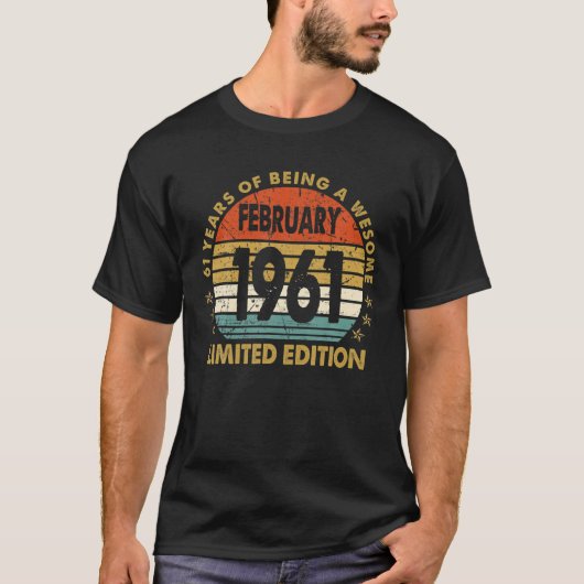 61歳贈与1961年2月限定 Tシャツ (正面)