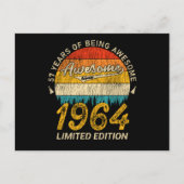 61歳1964レトロ61素晴らし位の誕生日 ポストカード (正面)