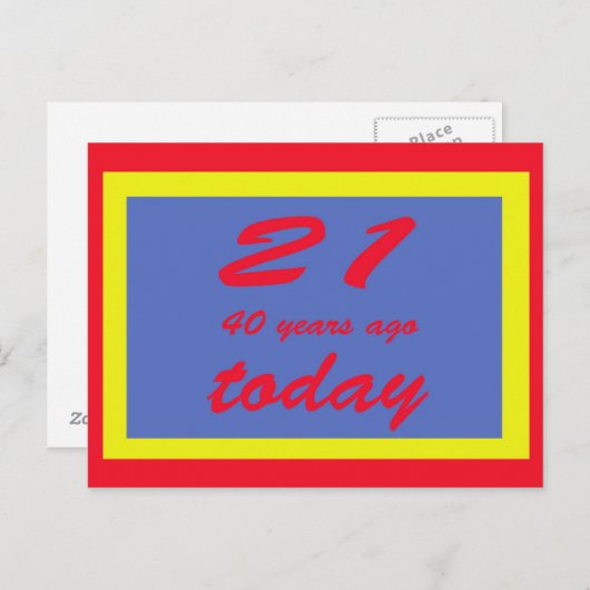 61歳 ポストカード (正面/裏面)