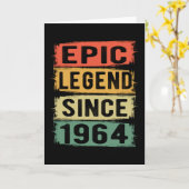61歳Bday 1964 Epic Legend 61誕生日 カード (黄色い花)