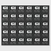 61番目の誕生日:インスパイアアールデコの外観「61」 & Name ラッピングペーパー (フラット)