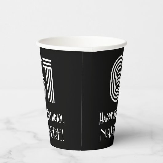 61番目の誕生日:インスパイアアールデコの検索「61」 +名前 紙コップ (右)