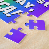 61番目の誕生日: カラフル、おもしろいレインボーパターン# 61 ジグソーパズル (側面)