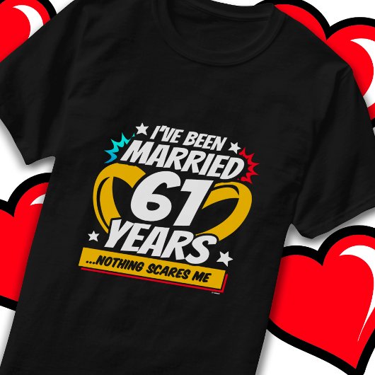 61結婚した年おもしろい61結婚周年 Tシャツ